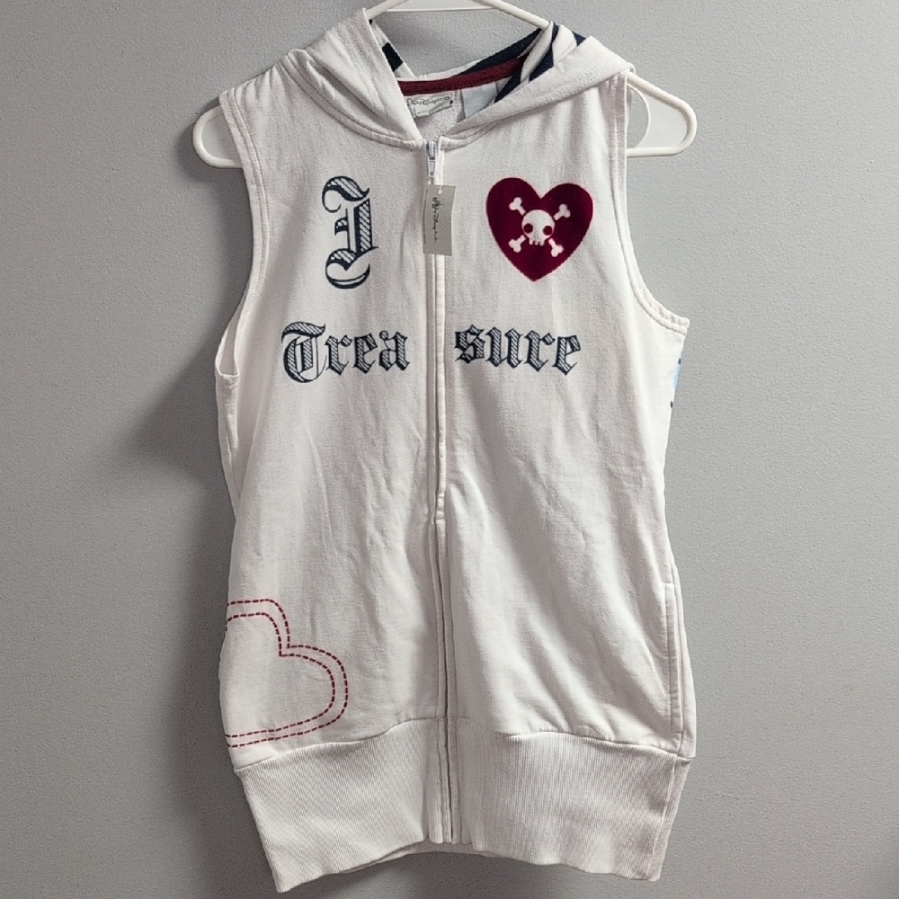 ❤️NWT❤️ Walt Disney World Tinkerbell Zip Down Hooded Tank With Pockets, Large